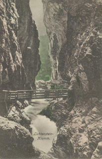 Lichtenstein-Klamm - Sankt Johann im Pongau - alte historische Fotos Ansichten Bilder Aufnahmen Ansichtskarten 