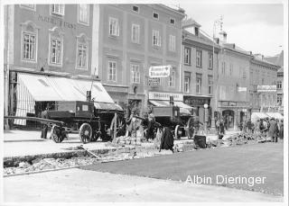 Hauptplatz Straßenerneuerung - Villach(Stadt) - alte historische Fotos Ansichten Bilder Aufnahmen Ansichtskarten 