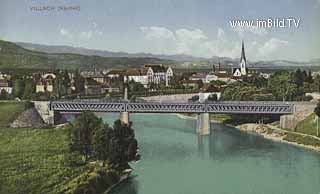 Eisenbahnbrücke Villach - Kärnten - alte historische Fotos Ansichten Bilder Aufnahmen Ansichtskarten 