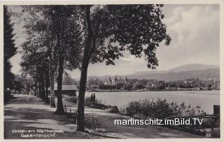 Velden, Ansicht vom Südufer auf das Schloss  - alte historische Fotos Ansichten Bilder Aufnahmen Ansichtskarten 