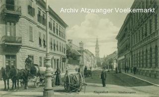 Klagenfurt Schulhausgasse Wassertankwagen - Klagenfurt am Wörthersee - alte historische Fotos Ansichten Bilder Aufnahmen Ansichtskarten 