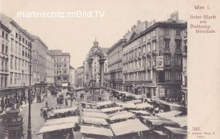 Wien, Hoher Markt mit Dreifaltigkeitssäule - Europa - alte historische Fotos Ansichten Bilder Aufnahmen Ansichtskarten 