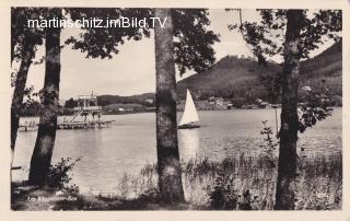 Klopeiner See -  Bad mit Sprungturm - Oesterreich - alte historische Fotos Ansichten Bilder Aufnahmen Ansichtskarten 