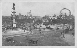 Prater - Tegetthoffmonument - Riesenrad - Europa - alte historische Fotos Ansichten Bilder Aufnahmen Ansichtskarten 