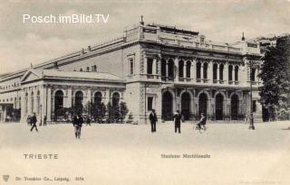 Triest, Bahnhof Meridionale - Europa - alte historische Fotos Ansichten Bilder Aufnahmen Ansichtskarten 