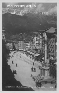 Innsbruck Maria Theresienstrasse mit Annasäule - alte historische Fotos Ansichten Bilder Aufnahmen Ansichtskarten 