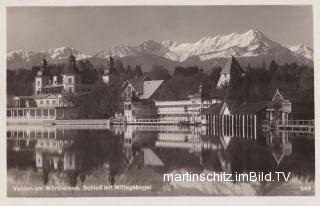 Velden Schloß mit Mittagskogel  - alte historische Fotos Ansichten Bilder Aufnahmen Ansichtskarten 