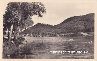 Klopeiner See mit Strandbad - Oesterreich - alte historische Fotos Ansichten Bilder Aufnahmen Ansichtskarten 