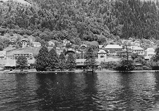 Sattendorf vom See - Treffen am Ossiacher See - alte historische Fotos Ansichten Bilder Aufnahmen Ansichtskarten 