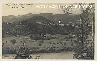 Völkermarkt mit der Drau - Oesterreich - alte historische Fotos Ansichten Bilder Aufnahmen Ansichtskarten 