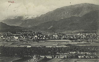 Villach vom Süden - alte historische Fotos Ansichten Bilder Aufnahmen Ansichtskarten 