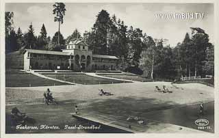 Faakersee - Insel Strandbad - Finkenstein am Faaker See - alte historische Fotos Ansichten Bilder Aufnahmen Ansichtskarten 