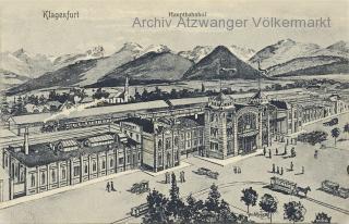 Klagenfurt Hauptbahnhof - alte historische Fotos Ansichten Bilder Aufnahmen Ansichtskarten 