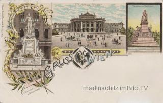 3 Bild Litho Karte - Wien - Wien - alte historische Fotos Ansichten Bilder Aufnahmen Ansichtskarten 