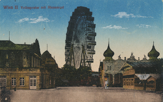 Prater mit Riesenrad - Europa - alte historische Fotos Ansichten Bilder Aufnahmen Ansichtskarten 