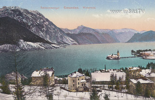 Gmunden im Winter - alte historische Fotos Ansichten Bilder Aufnahmen Ansichtskarten 