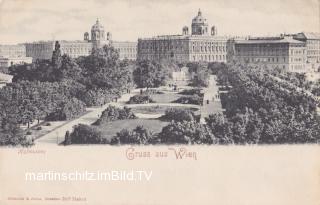 Wien, Hofmuseen - Wien - alte historische Fotos Ansichten Bilder Aufnahmen Ansichtskarten 