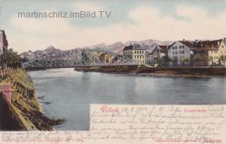 Villach mit Draubrücke - Kärnten - alte historische Fotos Ansichten Bilder Aufnahmen Ansichtskarten 