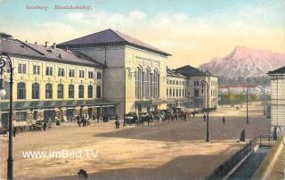 Salzburg - Staatsbahnhof - Oesterreich - alte historische Fotos Ansichten Bilder Aufnahmen Ansichtskarten 