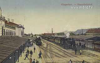 Bahnhof in Klagenfurt - Klagenfurt(Stadt) - alte historische Fotos Ansichten Bilder Aufnahmen Ansichtskarten 