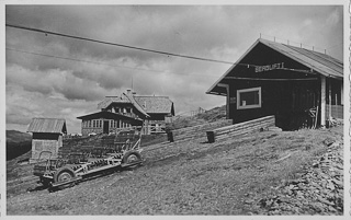Pöllinger Hütte + Berglift 1 - Europa - alte historische Fotos Ansichten Bilder Aufnahmen Ansichtskarten 