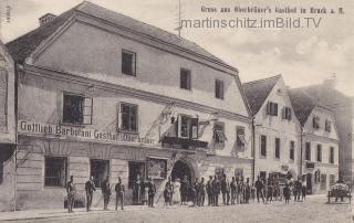 Bruck an der Mur, Oberbräuer's Gasthof - Steiermark - alte historische Fotos Ansichten Bilder Aufnahmen Ansichtskarten 