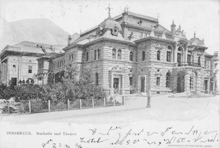 Innsbruck, Stadtsäle und Theater - alte historische Fotos Ansichten Bilder Aufnahmen Ansichtskarten 