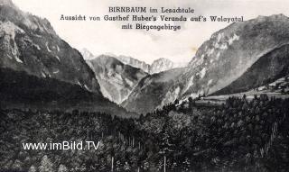 Aussicht vom Gasthof Huber aufs Wolayatal - Oesterreich - alte historische Fotos Ansichten Bilder Aufnahmen Ansichtskarten 