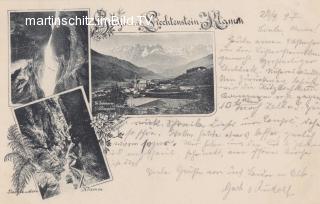 3 Bild Litho Karte - Liechtenstein Klamm - Oesterreich - alte historische Fotos Ansichten Bilder Aufnahmen Ansichtskarten 