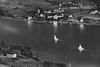 Lufbildaufnahme Ossiach - Ossiach - alte historische Fotos Ansichten Bilder Aufnahmen Ansichtskarten 