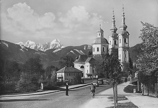 Villach - Draubrücke mit Kreuzkirche - Villach(Stadt) - alte historische Fotos Ansichten Bilder Aufnahmen Ansichtskarten 