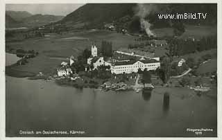 Luftbildaufnahnahme von Ossiach - Kärnten - alte historische Fotos Ansichten Bilder Aufnahmen Ansichtskarten 