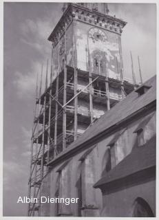 Stadtpfarrkirche St. Jakob, Kirchturmsanierung - Villach(Stadt) - alte historische Fotos Ansichten Bilder Aufnahmen Ansichtskarten 