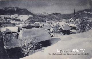 Hermagor im Winter - verschickt nach UK - Oesterreich - alte historische Fotos Ansichten Bilder Aufnahmen Ansichtskarten 