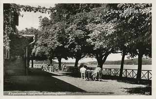 Klopeiner See - Gastgarten Erholungsheim - St. Kanzian am Klopeiner See - alte historische Fotos Ansichten Bilder Aufnahmen Ansichtskarten 