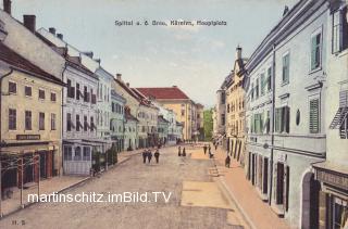 Spittal an der Drau, Hauptplatz - Oesterreich - alte historische Fotos Ansichten Bilder Aufnahmen Ansichtskarten 