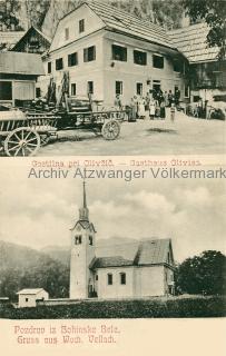 Wocheiner Vellach, Gasthaus Oliviec  - Slowenien - alte historische Fotos Ansichten Bilder Aufnahmen Ansichtskarten 