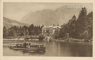 Salzkammergut, Hotel Kreuzstein am Mondsee - Oesterreich - alte historische Fotos Ansichten Bilder Aufnahmen Ansichtskarten 