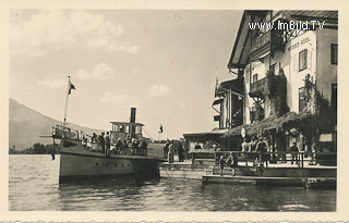 St. Wolfgang - Landungsplatz - Weisses Rössl - Oesterreich - alte historische Fotos Ansichten Bilder Aufnahmen Ansichtskarten 