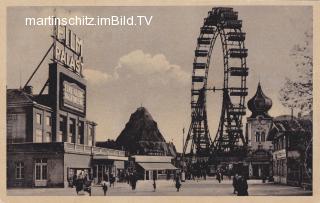 Wien, Prater mit Riesenrad und Hochscharbahn - alte historische Fotos Ansichten Bilder Aufnahmen Ansichtskarten 