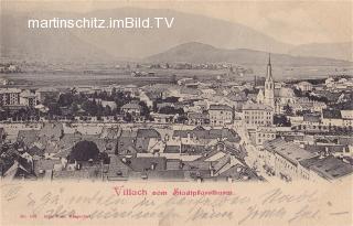 Villach vom Stadtpfarrturm - Villach-Innere Stadt - alte historische Fotos Ansichten Bilder Aufnahmen Ansichtskarten 