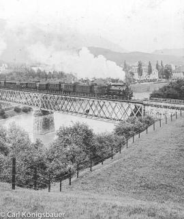 Eisenbahnbrücke. Blick nach NO - Oesterreich - alte historische Fotos Ansichten Bilder Aufnahmen Ansichtskarten 