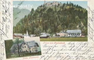 Gratschach mit Ruine Landskron - Oesterreich - alte historische Fotos Ansichten Bilder Aufnahmen Ansichtskarten 