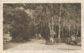 St. Pölten, Stadtpark - alte historische Fotos Ansichten Bilder Aufnahmen Ansichtskarten 