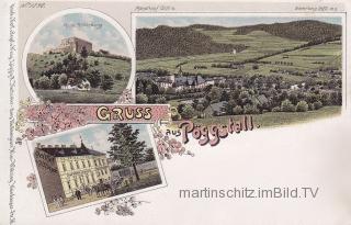 3 Bild Litho Karte - Pöggstall - Melk - alte historische Fotos Ansichten Bilder Aufnahmen Ansichtskarten 