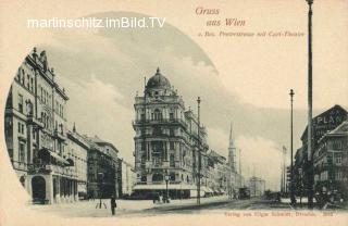 Wien, Praterstrasse mit Carl Theater - Wien - alte historische Fotos Ansichten Bilder Aufnahmen Ansichtskarten 