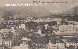 Blick vom Stadtpfarrturm nach Völkendorf - Villach - alte historische Fotos Ansichten Bilder Aufnahmen Ansichtskarten 