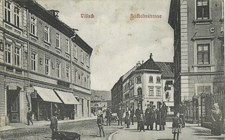 Bahnhofstrasse - Villach(Stadt) - alte historische Fotos Ansichten Bilder Aufnahmen Ansichtskarten 