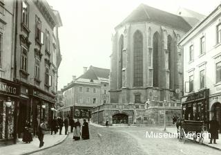Blick zur Kirche, um 1910 - Oesterreich - alte historische Fotos Ansichten Bilder Aufnahmen Ansichtskarten 