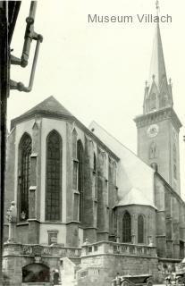 Stadtpfarrkirche mit dem Rautterbrunnen - Oesterreich - alte historische Fotos Ansichten Bilder Aufnahmen Ansichtskarten 